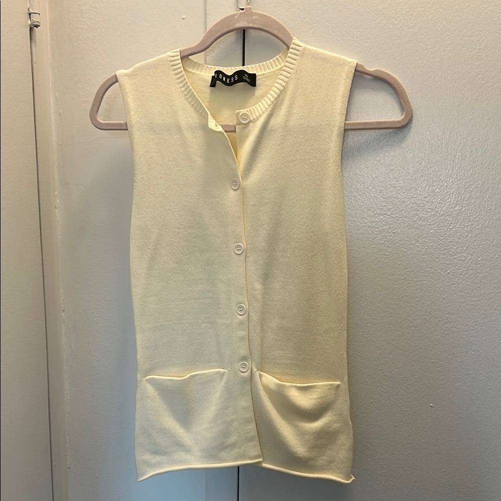 Lioness Cream sleeveless sweater tank